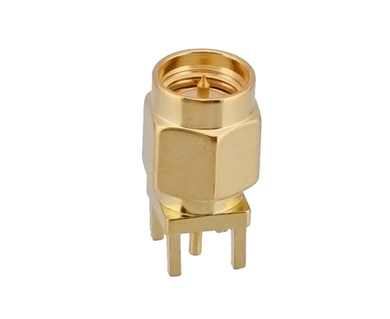 SMA(公)PCB正四脚插头，频率：DC~6GHz}