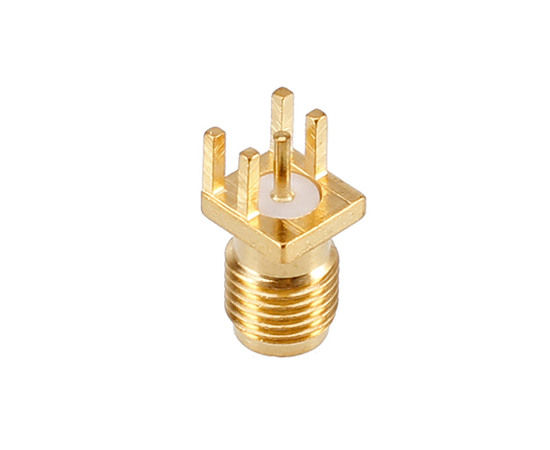 SMA(母)PCB夹板式插座，适用厚度：1.7mm，频率：DC~6GHz}