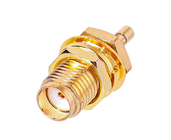 SMA(母)分体式板后直式插座，适用线缆：RF0.81 RF1.13 RF1.37，频率：DC~6GHz，牙长：13mm}